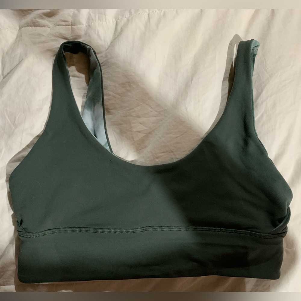 Lululemon Align A/B Reversible Bra. Size 10. Smoked Spruce/Diamond Dye. Like New